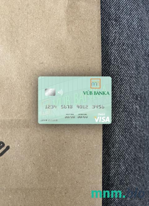 Slovakia VÚB banka visa obciążyć card wygląd fotograficzny skan PSD + zdjęcie